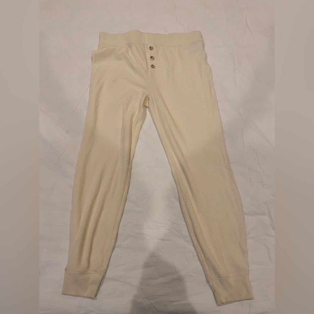 MADEWELL Waffle Knit Cream Pants